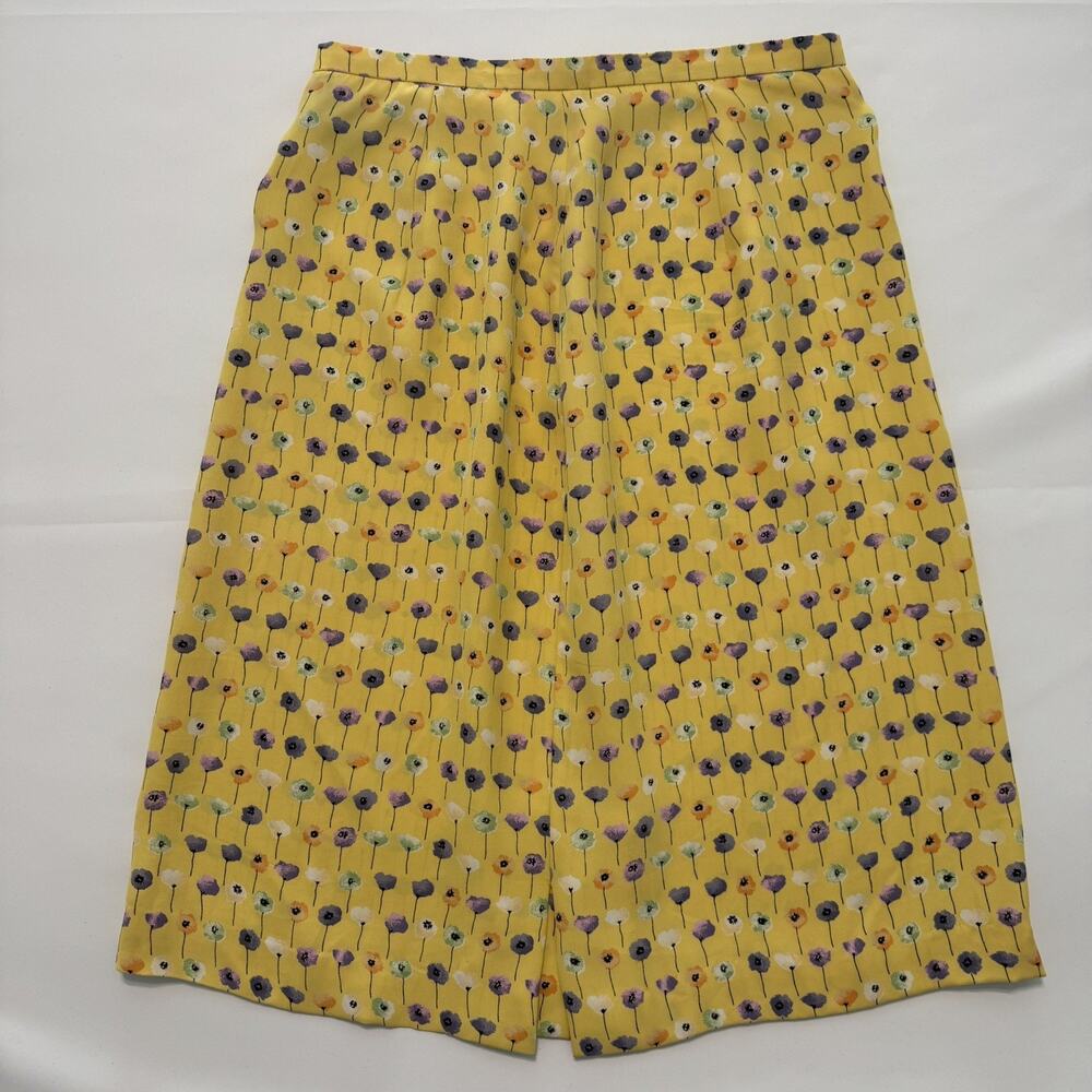 Vintage 90s Bentley Arbuckle Whimsical Floating Floral Stem Print Pencil Skirt